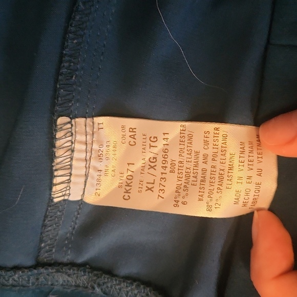 Cherokee iFlex Jogger Scrub Pants • XL • Caribbean Blue - Picture 4 of 5